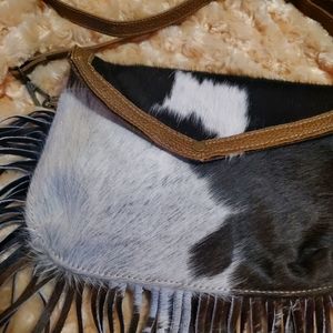 Myra Bag Cowhide Fringe NWT